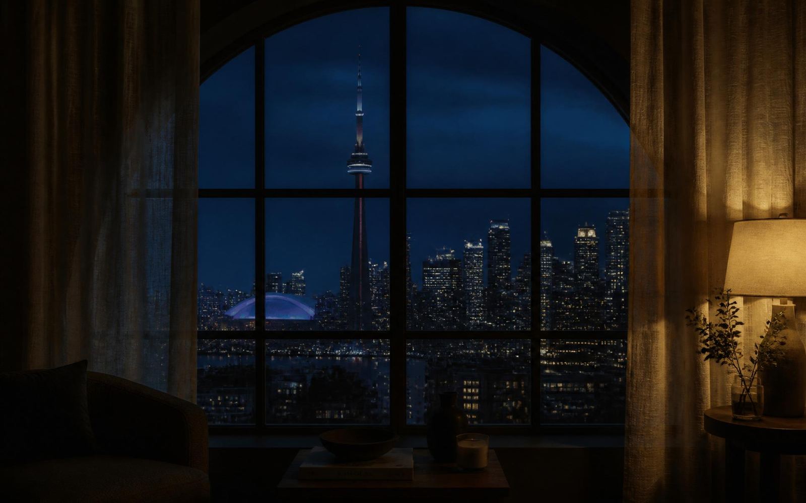 Toronto skyline through a Refigh member's window